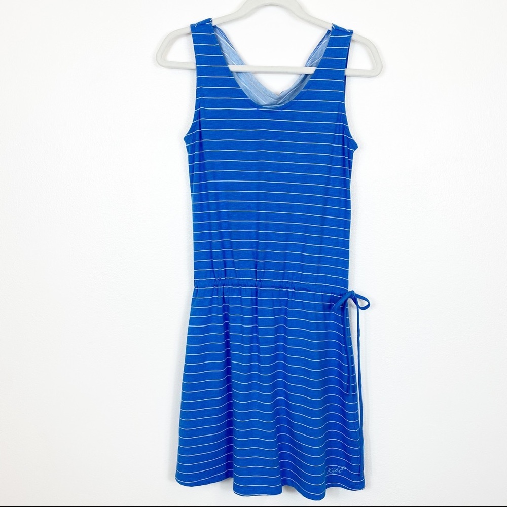 Kuhl Kyra Switch Dress Blue With White Stripes Size Small